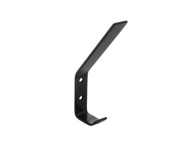 Kapstokhaak 135 mm gebogen zwart