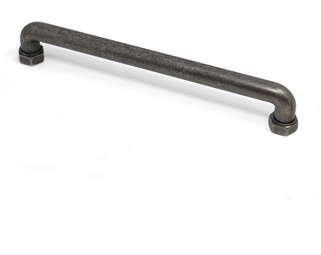 Greep TUBE oud tin 212x14x34mm, hartmaat 192mm