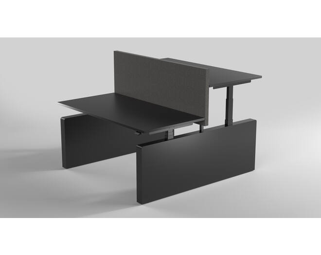 Vicino Duo HS zwart inclusief schuif frame 1000-1500mm.