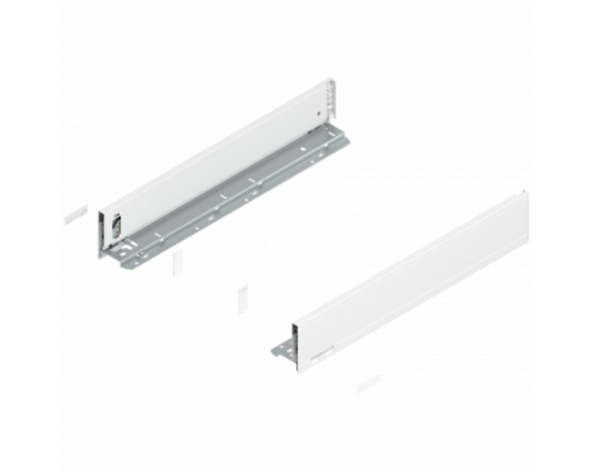 Legrabox ladezijde M, zijdewit 600mm, hoogte 90,5mm