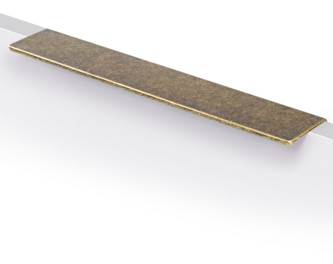 Greep SYNTHESIS antiek messing 71x44x24, hartmaat 32mm