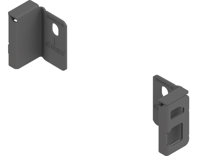 Rugwandhouder Merivobox N- hoogte, L+R, orion grijs