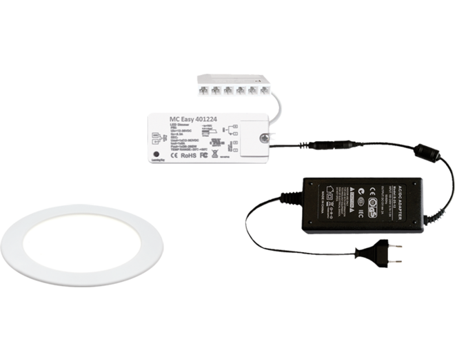 1x Smally 24V mat wit + MC-Easy basisontvanger + Driver 24W