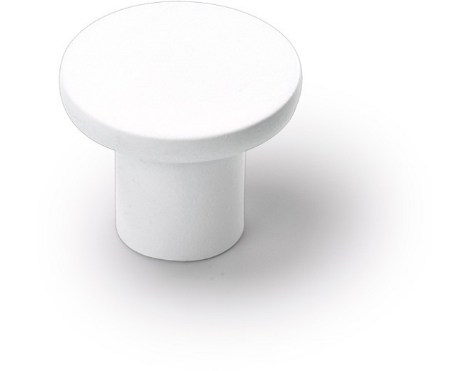 Knop DISC mat wit 28mm