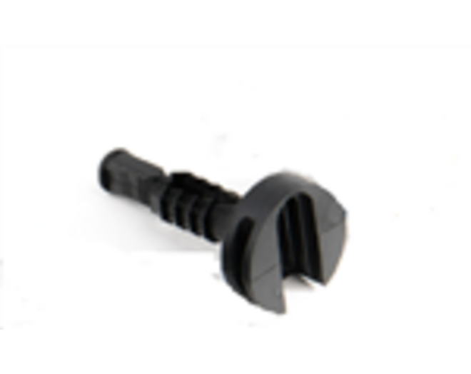 Wanddeel ALFA plankdrager zwart kunststof 12.5mm VE=1000