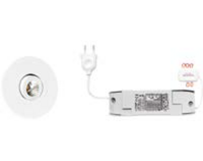 2x Monza rond  wit + 2 x verlengsnoer + Driver
