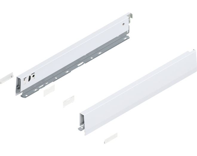 Merivobox zijkant N-hoogte, R+L, 450mm kleur: zijdewit