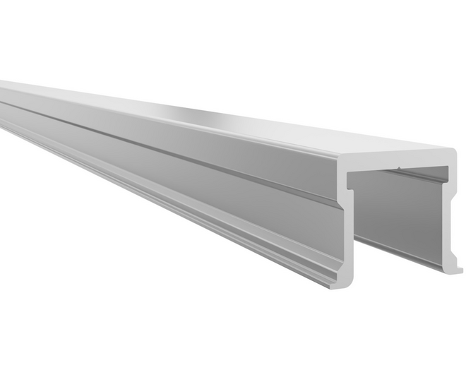 Spaceship onderrail voor deuren vanaf 24mm, lengte 2500mm