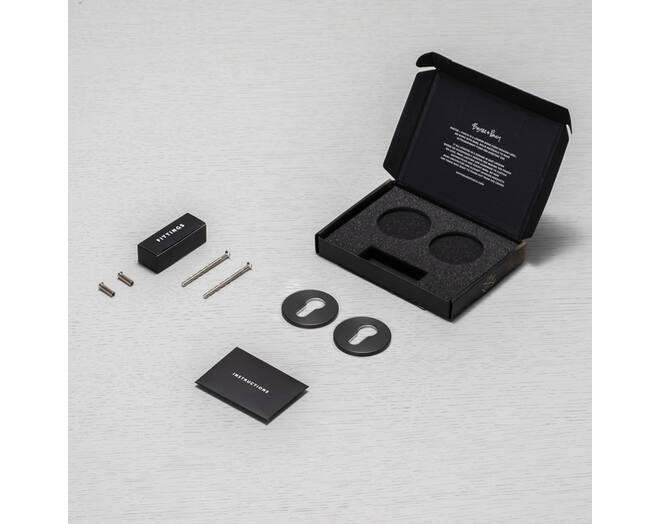 Escutcheon Plate/Euro Profile/Smoked Bronze