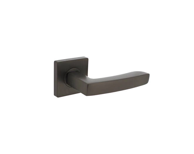 Deurkruk Minos op vierkante rozet 55x55x10 mm antracietgrijs