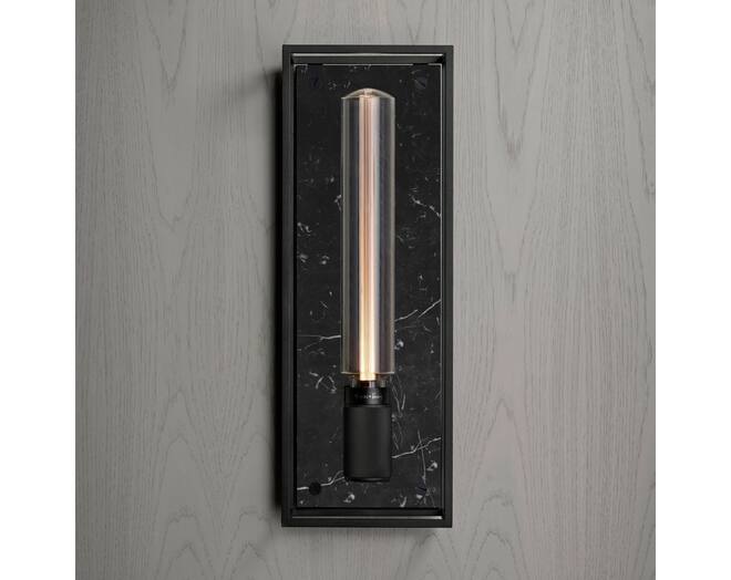Caged Wall Light/Large/Black Marble