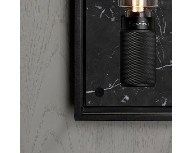 Caged Wall Light/Large/Black Marble