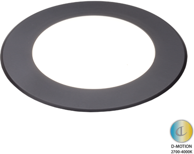 Losse spot Atom D-Motion mat zwart 3W-24Vdc 2700K-4000K