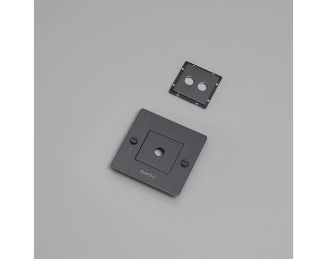 1G Wall Plate/w/ Infills/Smoked Bronze