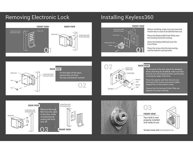 Codeslot KEYLESS360 mat nikkel, alphanumerieke code