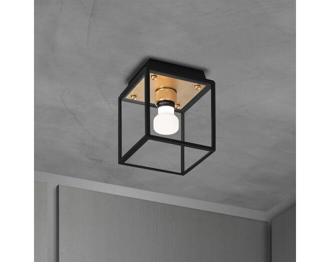 Caged Wet/Ceiling/Small/Brass