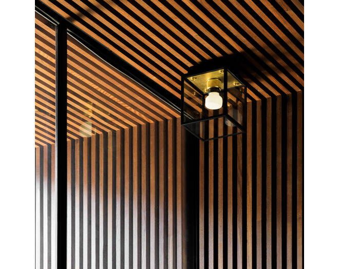 Caged Wet/Ceiling/Small/Brass