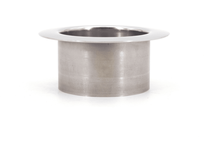 Afvaldoorlaat rond RVS glanzend, boormaat 58mm, geen deksel