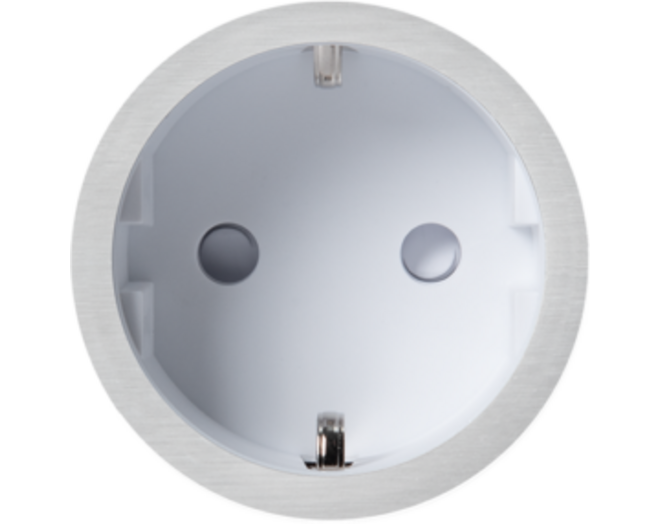 Rond 2.0 Socket F - t.less - brushed nickel - white cup