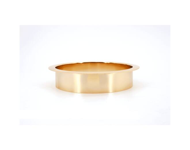 Afvaldoorlaat rond RVS goudkleur, boormaat 82mm, geen deksel