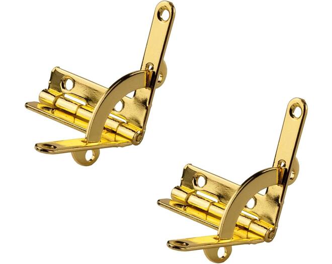 Vierhoekscharnier 30x33mm vermessingd, 90 graden