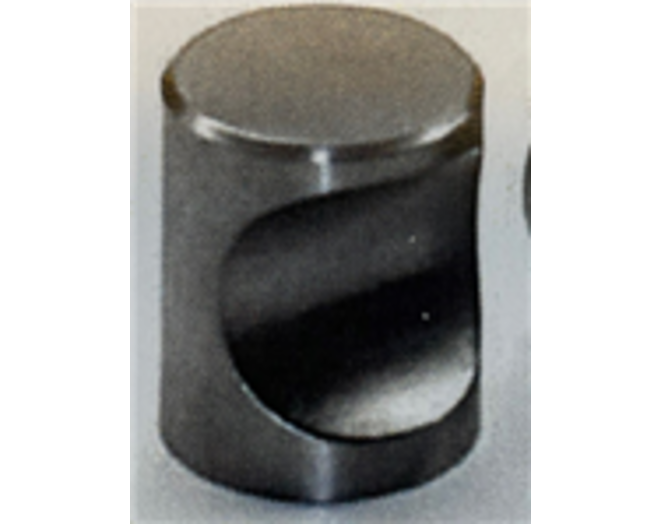 Knop diameter 21mm met uitsparing RVS geborsteld hoogte 25mm