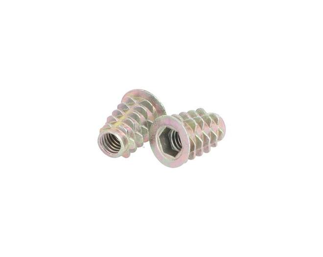 Rampabus conisch M6/12,5x16mm met rand, geel verzinkt, SW6