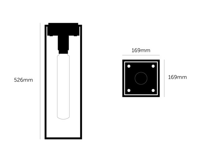 Caged Ceiling 1.0 Large - Sbm/Buster Bulb Tube