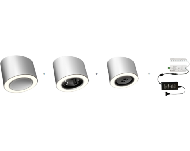 1x Unika Edel. Look 24V + 1x WCD + 1x USB + MC Easy + Driver