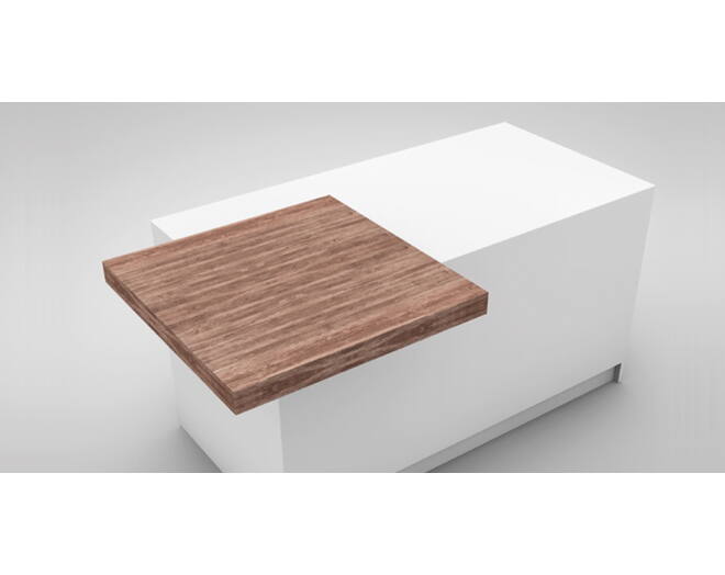 SURF Geleider voor keukentop lengte 600mm, 363mm uittrek-