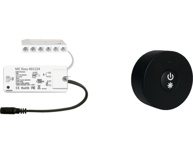MC-Easy RF ontvanger + MC-Easy 1 knops Mat zwart