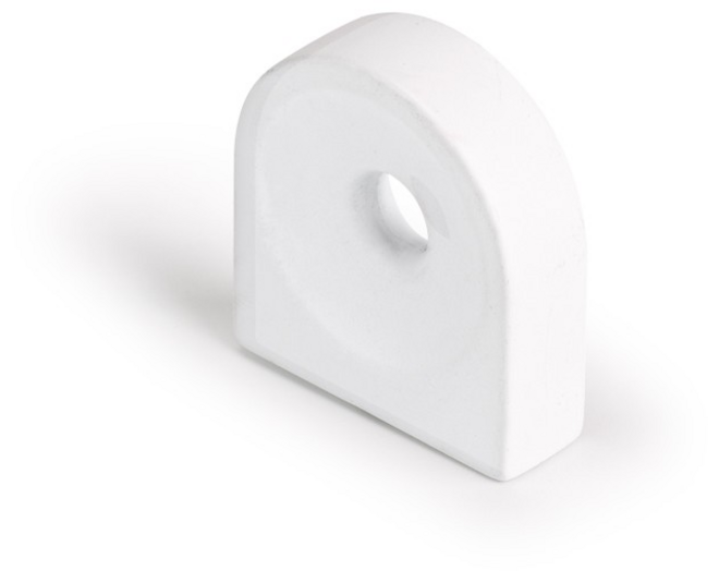 Knop CIRCLE met gat, mat wit 25x8x27mm
