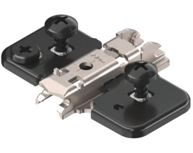 Kruismontageplaat excentrisch met plug 7,5mm middenaanslag
