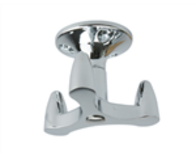Plafondhaak, draaibaar met 3 haken, glans chroom,