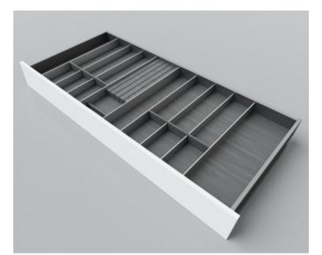Bestekindeling houtdecorvoor LEGRABOXC1000-1200, D 55cm,
