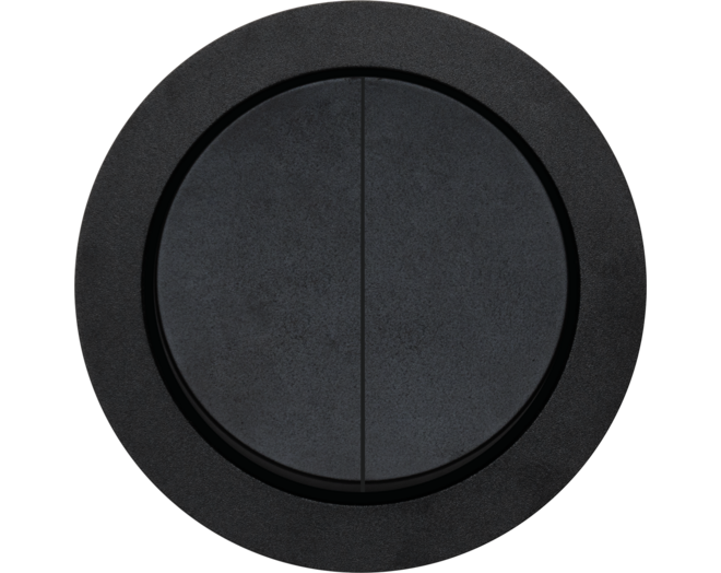 Rond 2.0 Two-circuit switch -s. trim - black alu