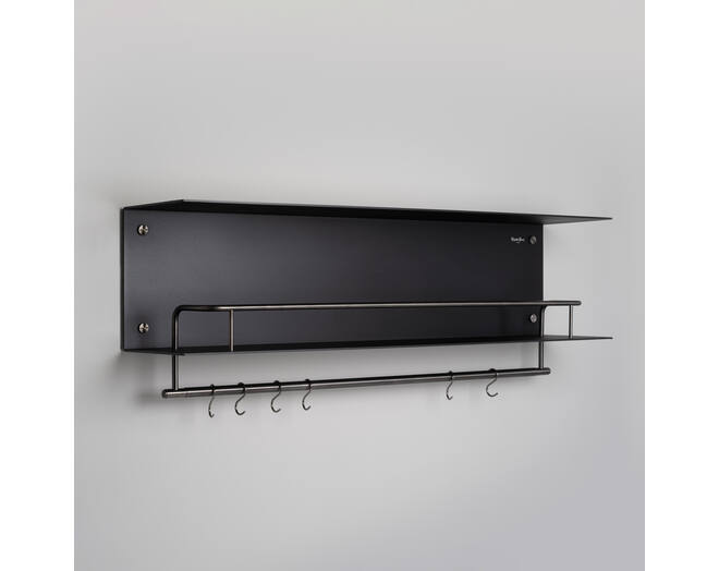 Hanger Shelf/Black/Gun Metal