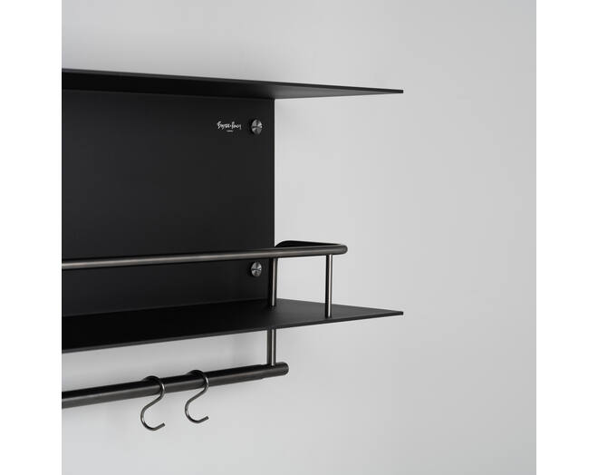 Hanger Shelf/Black/Gun Metal