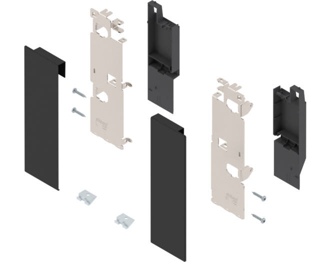 Legrabox fronthouderset C, carbon zwart
