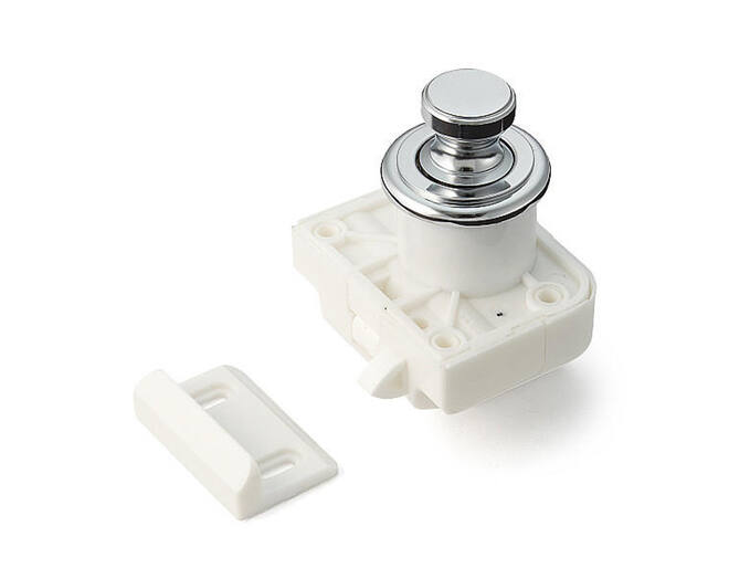 Drukknop glans chroom met rozet glans chroom