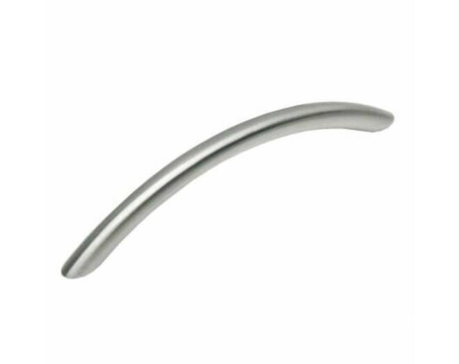 Greep 10x128mm boog, mat nikkel, totale lengte 151mm
