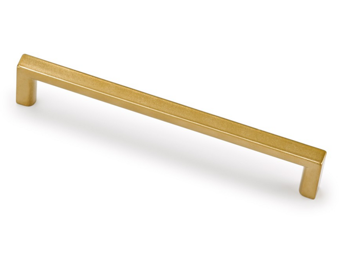 Greep LAPS verguld ovaal 222x22x21mm  hartmaat 192/160mm