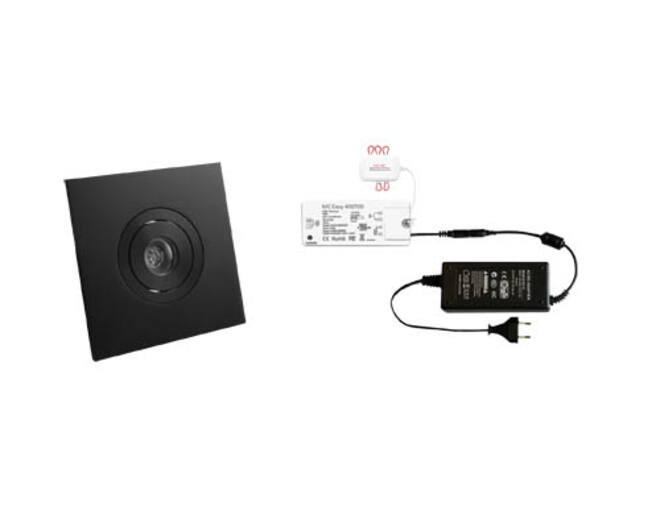 2x Monza vierkant zwart +2x verlengs + MC-Easy + Driver 24W