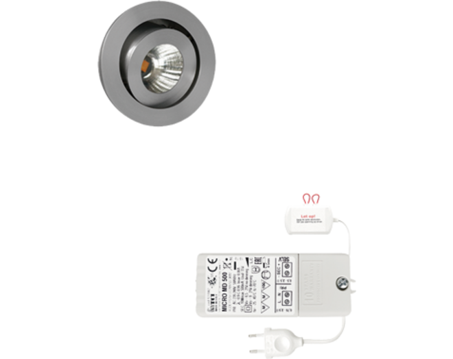 3x Ancona Alu DTW 3000K-2200K +3x verleng+Driver RL dimbaar