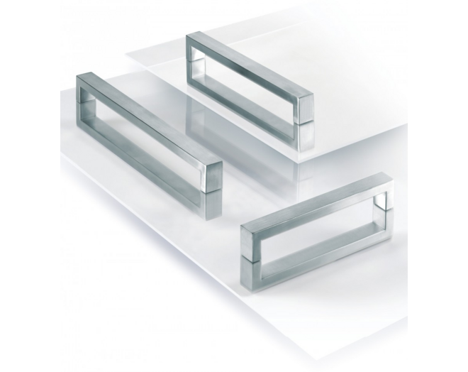 Greep UNIX DUO (paar) geb. RVS 205x25x38, hartmaat 192mm