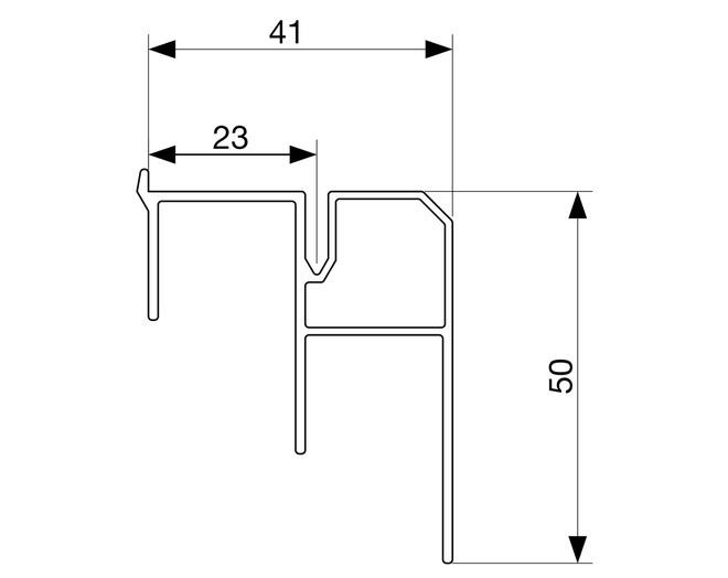 Ocean 1 onderrail, lengte 5800mm