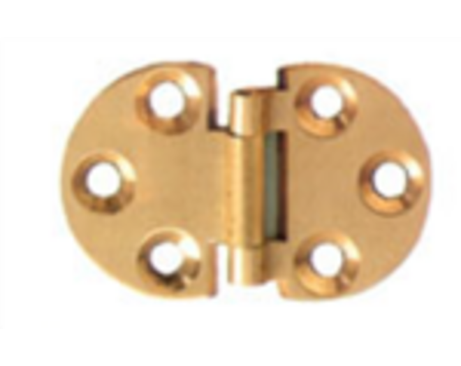 Scharnier 30x47mm koper glans gepolijst