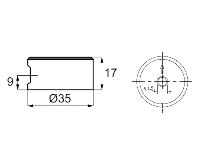 Excenter FUERTE diameter 35mm, dikte 17mm, VE=100 stuks