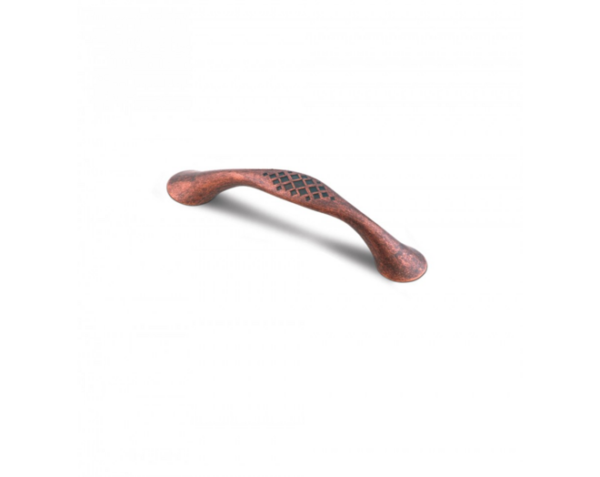 Greep RUSTIC 737 oud koper 178x22mm, hartmaat 128mm
