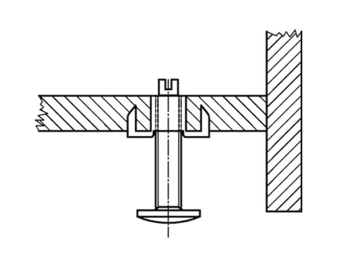 Inslagmoer M6 x 12mm verzinkt, breedte 19mm
